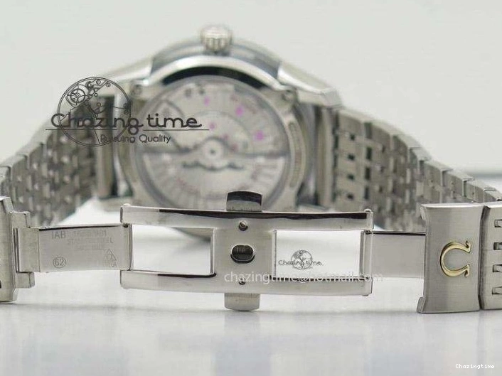 0805 De Ville Hour Vision Co-Axial 41mm SS V6F Best Edition Black Dial On SS Bracelet A BestValue 8277